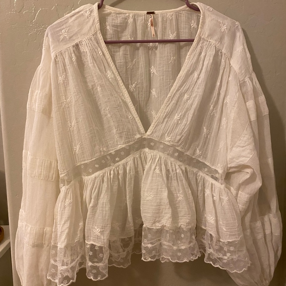 Free People nostalgic feels blouse - Picture 3 of 3